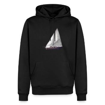 Voile, Voile, Voilier, Marin, Voilier - Sweat à capuche Premium bio Homme - noir - Devant - Nico (187cm)