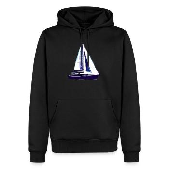 Sailing ship Sailing Sailing Sailing Sailboat - Men’s Premium Organic Hoodie - black - Front - Nico (187cm)