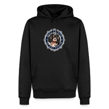Meilleur ami du monde Cavalier Black & Tan - Sweat à capuche Premium bio Homme - noir - Devant - Nico (187cm)