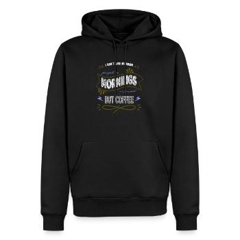 drinking happy humor cool quote gift idea - Männer Premium Bio Hoodie - Schwarz - Vorne - Nico (187cm)