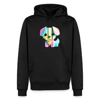 Puppy - Männer Premium Bio Hoodie - Schwarz - Vorne - Nico (187cm)
