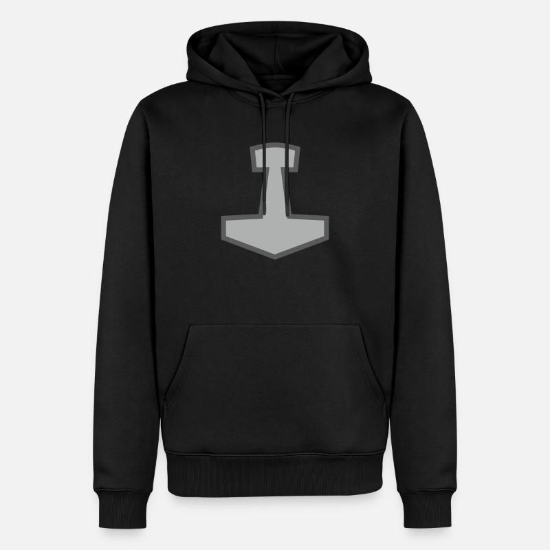 Mjölnir - Sweat à capuche Premium bio Homme - noir