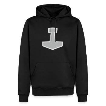 Mjölnir - Sweat à capuche Premium bio Homme - noir - Devant - Nico (187cm)