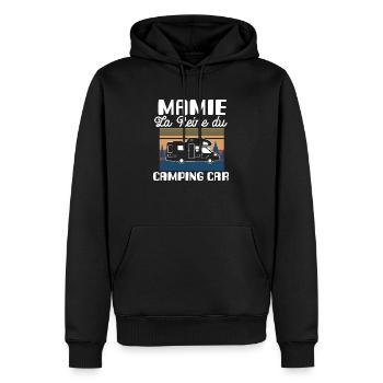 Mamie meilleure co pilote de camping car cadeau - Sweat à capuche Premium bio Homme - noir - Devant - Nico (187cm)