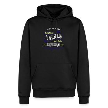 copywriter statement funny writer novelist novel - Männer Premium Bio Hoodie - Schwarz - Vorne - Nico (187cm)