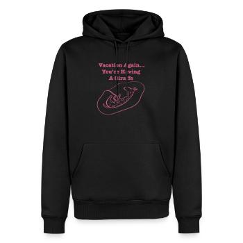 HavingAGiraffeVacation - Men’s Premium Organic Hoodie - black - Front - Nico (187cm)