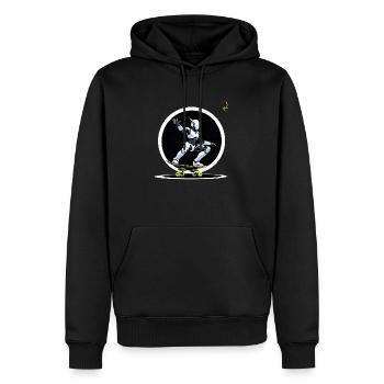 THE SKATEBOARD OF THE FUTURE - Men’s Premium Organic Hoodie - black - Front - Nico (187cm)