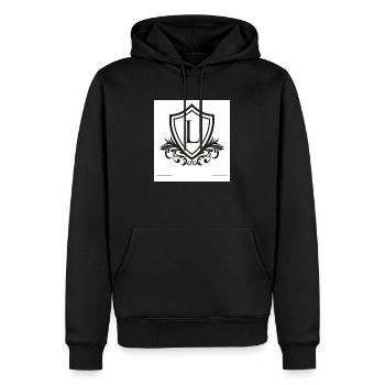 Luxuriös - Männer Premium Bio Hoodie - Schwarz - Vorne - Nico (187cm)