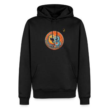 MON AMI EST UN MONSTRE - Sweat à capuche Premium bio Homme - noir - Devant - Nico (187cm)