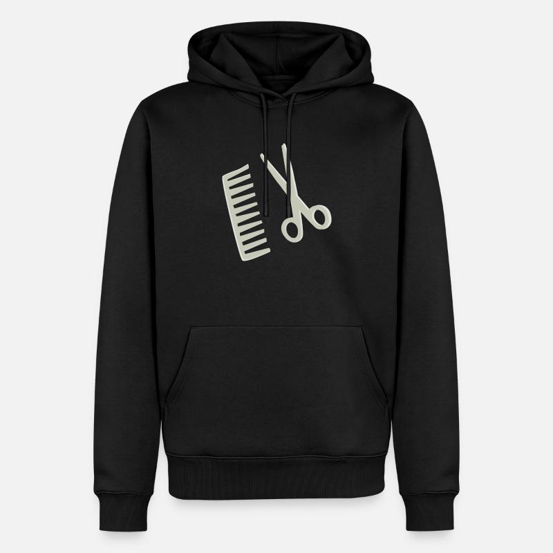 Coiffure - Sweat à capuche Premium bio Homme - noir