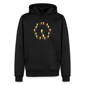Couronne d'amour. - Sweat à capuche Premium bio Homme - noir - Devant - Nico (187cm)