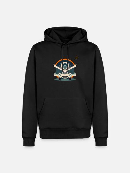 WINGS OF THE PAST - Men’s Premium Organic Hoodie - black