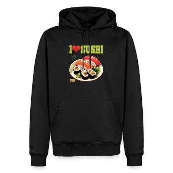 I Love Sushi - Männer Premium Bio Hoodie - Schwarz - Vorne - Nico (187cm)
