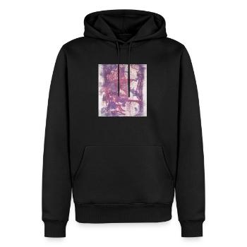 chilled - Männer Premium Bio Hoodie - Schwarz - Vorne - Nico (187cm)