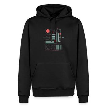 Elementary Design - Men’s Premium Organic Hoodie - black - Front - Nico (187cm)