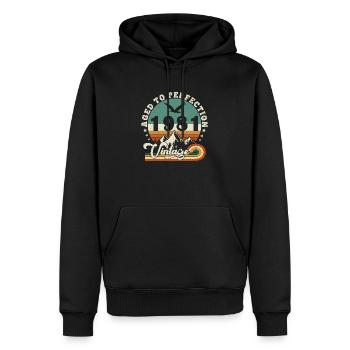 Bis zur Perfektion gealtert 1982 Retro -Edition 2025. - Männer Premium Bio Hoodie - Schwarz - Vorne - Nico (187cm)