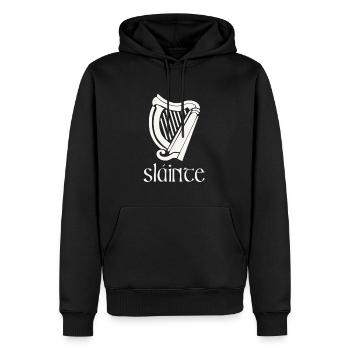 Sláinte Gälisch Irisch Irland Lustiger St. Patricks Tag - Männer Premium Bio Hoodie - Schwarz - Vorne - Nico (187cm)