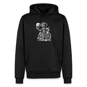 Rollstuhlbasketball - Männer Premium Bio Hoodie - Schwarz - Vorne - Nico (187cm)