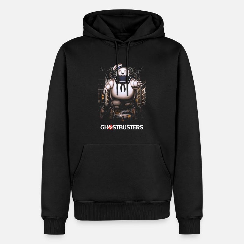 Ghostbusters Marshmallow-Mann - Männer Premium Bio Hoodie - Schwarz