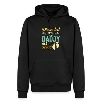 Befördert zum Daddy 2022 Dad To Be, zukünftiger Vater - Männer Premium Bio Hoodie - Schwarz - Vorne - Nico (187cm)