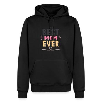Best Mom ever Design - Männer Premium Bio Hoodie - Schwarz - Vorne - Nico (187cm)