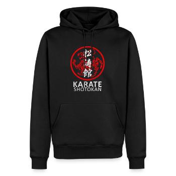 Shotokan Karate Kampfkunst Japan Vintage - Männer Premium Bio Hoodie - Schwarz - Vorne - Nico (187cm)