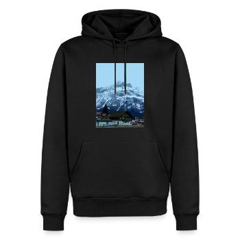 Swiss Mountains - Grindelwald Valley - Männer Premium Bio Hoodie - Schwarz - Vorne - Nico (187cm)