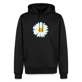 Marguerite - Sweat à capuche Premium bio Homme - noir - Devant - Nico (187cm)