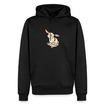 Hare - Men’s Premium Organic Hoodie - black - Front - Nico (187cm)