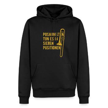 Posaunist Musiker Posaune Orchester Blasmusik - Männer Premium Bio Hoodie - Schwarz - Vorne - Nico (187cm)
