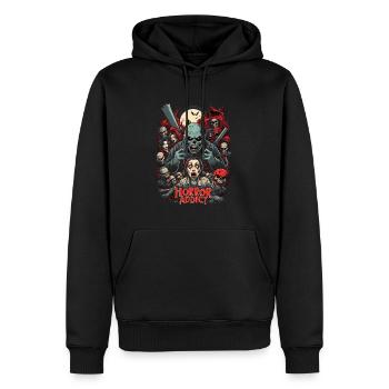 Horror Movie Zombie Illustration - Men’s Premium Organic Hoodie - black - Front - Nico (187cm)