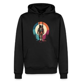 Astronaut - Vintage Illustration - Men’s Premium Organic Hoodie - black - Front - Nico (187cm)