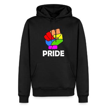 Pride - Männer Premium Bio Hoodie - Schwarz - Vorne - Nico (187cm)