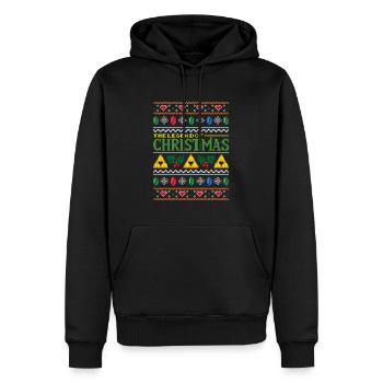 Ugly Christmas Sweater (Legendary Christmas) - Männer Premium Bio Hoodie - Schwarz - Vorne - Nico (187cm)