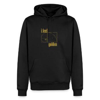 i feel golden - Männer Premium Bio Hoodie - Schwarz - Vorne - Nico (187cm)
