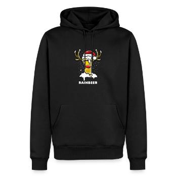 BAIE DE NOËL 3 - Sweat à capuche Premium bio Homme - noir - Devant - Nico (187cm)