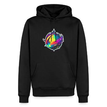 Erstaunlicher Raum - Männer Premium Bio Hoodie - Schwarz - Vorne - Nico (187cm)