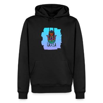 Yoga Namaste Fluchschutz Hindu Buddhismus - Männer Premium Bio Hoodie - Schwarz - Vorne - Nico (187cm)