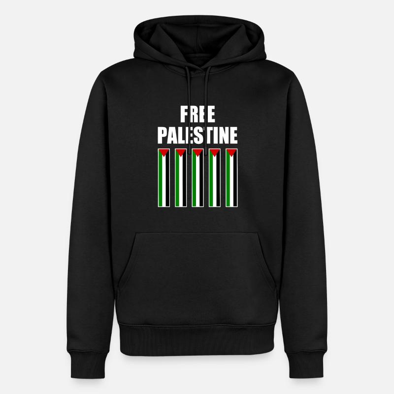 Free palestine - Sweat à capuche Premium bio Homme - noir
