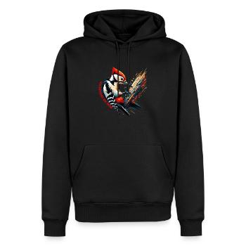 Rhythmus der Natur - Männer Premium Bio Hoodie - Schwarz - Vorne - Nico (187cm)