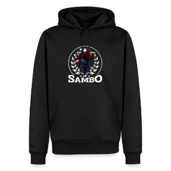 Sambo Arts Martiaux Lutte Russie Sport - Sweat à capuche Premium bio Homme - noir - Devant - Nico (187cm)