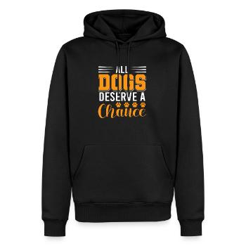 Hund Hunde Vintage Rettungshund Sprüche - Männer Premium Bio Hoodie - Schwarz - Vorne - Nico (187cm)