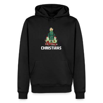 Avocado Fruchtig Vintage Vegane Sprüche - Männer Premium Bio Hoodie - Schwarz - Vorne - Nico (187cm)