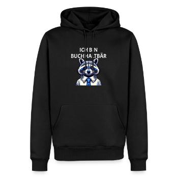 Je suis comptable comptable raton laveur - Sweat à capuche Premium bio Homme - noir - Devant - Nico (187cm)