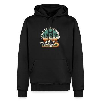 1998 Vintage Retro Jubiläum 1998.Auflage 2025. - Männer Premium Bio Hoodie - Schwarz - Vorne - Nico (187cm)