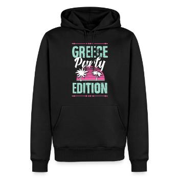 Greece Party Edition - Men’s Premium Organic Hoodie - black - Front - Nico (187cm)