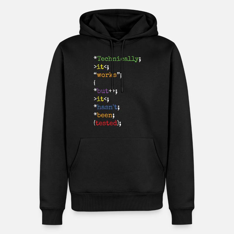 Software Ingenieur Informatiker Programmierer - Männer Premium Bio Hoodie - Schwarz