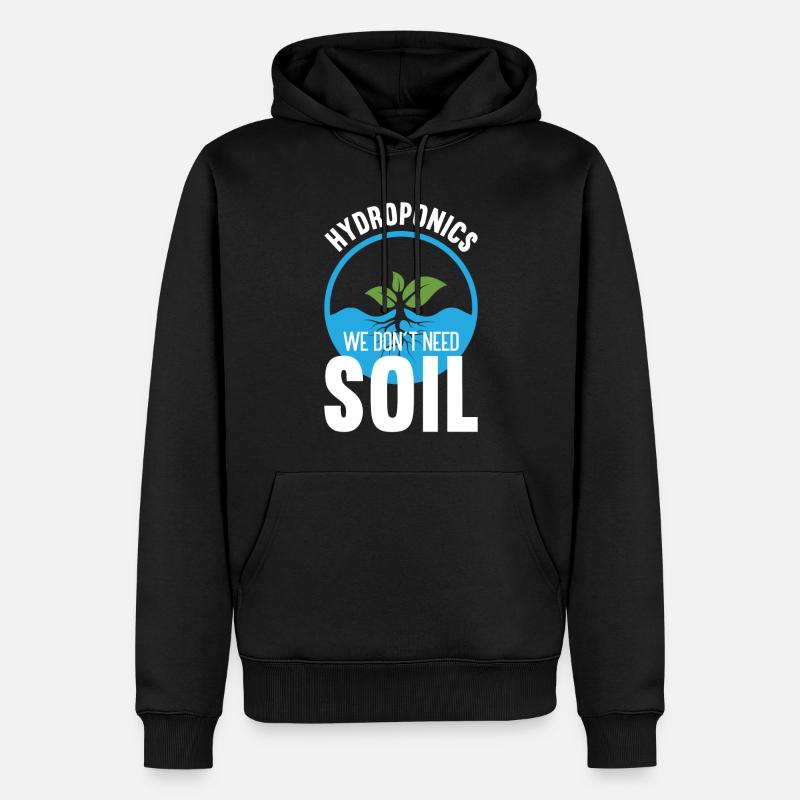 Hydroponik Indoor-Gartenbau - Männer Premium Bio Hoodie - Schwarz