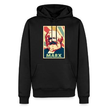 Karl Marx Vintage Colores - Sweat à capuche Premium bio Homme - noir - Devant - Nico (187cm)