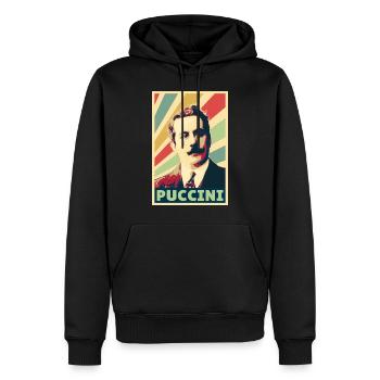 Giacomo Puccini Colores vintage - Sweat à capuche Premium bio Homme - noir - Devant - Nico (187cm)